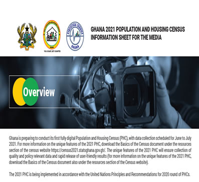 Ghana 2021 PHC Information sheet for the media