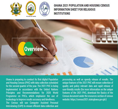 Ghana 2021 PHC Information sheet for Religious Institutions